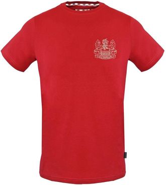 Aquascutum Heren Aldis Gestikt Logo T-Shirt (Rood)