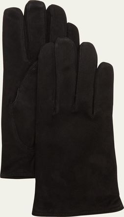 Hestra Mens Cashmere-Lined Suede Gloves