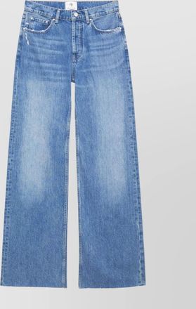 Anine Bing logo patch wide-leg jeans