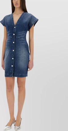 Moschino slim fit denim dress v-neckline