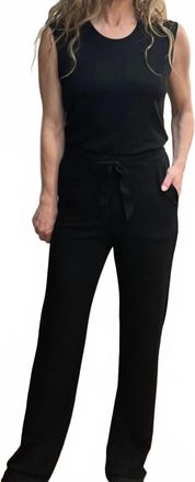 Majestic Filatures French Terry Jumpsuit In 002 Noir