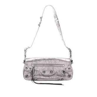 Balenciaga Pre-owned Balenciaga Metallic Lambskin Motocross Le Cagole Sling Crossbody Ladies EJ5R7AW52SWWRD4Y