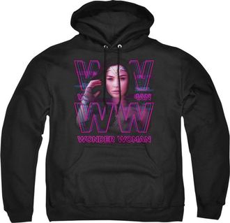 Gildan Wonder Woman 84 Vaporwave Wonder Woman Adult Pull Over Hoodie / Hooded Sweatshirt