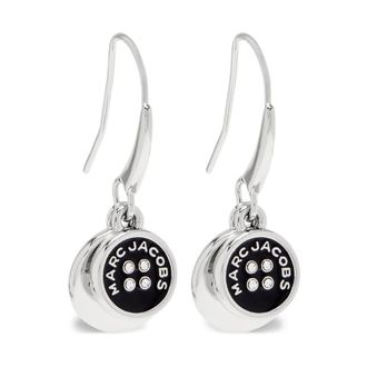 Marc Jacobs Button Drop Oorbellen - Dames - Oorbellen - Grijs - ONE Size - Accessoires