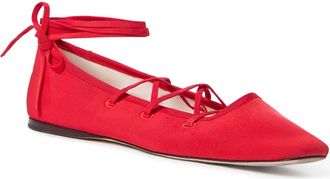 Loeffler Randall Louisa Ankle Wrap Ballet Flat in Red at Nordstrom Rack, Size 6.5