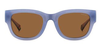 Polaroid PLD 6213/S/X Polarized MVU/HE Womens Sunglasses Blue Size 51