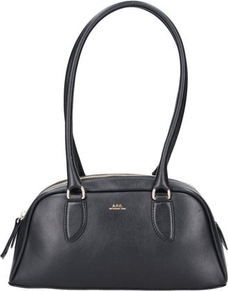 A.P.C. Black Paloma Leather Top-Handle Shoulder Bag