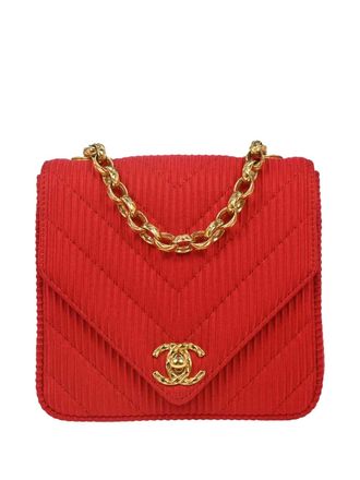 Chanel Borsa a spalla mini con catena 1991-1994 - Rosso