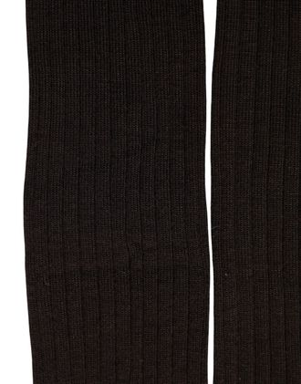 Dolce & Gabbana Black Wool Tights Stocking Pantyhose One Size Womens Socks