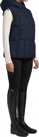 Cavalleria Toscana Hooded Down Padded Nylon Vest In Navy