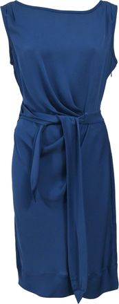 Diane Von Fürstenberg Diane Von Furstenberg Belted Sleeveless Dress in Blue Nylon