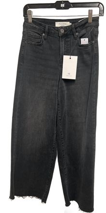 Hidden Jeans Womens Hi Rise Cropped Wide Leg Jeans In Black