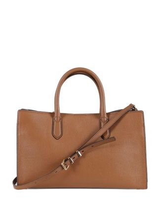 Michael Michael Kors Scarlett tote bag - women - Leather/Polyester/Linen/Flax - One Size - Brown