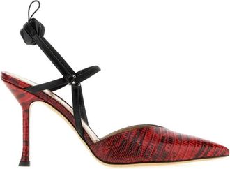 Fendi Red Printed Pumps