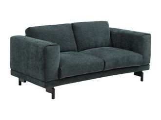 Vente-Unique Sof&aacute; 2 plazas en chenilla verde DEMBOLA