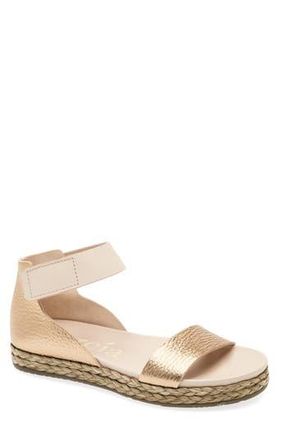 Pedro Garcia Jaida Ankle Strap Espadrille Sandal in Cava Cervo Lame at Nordstrom Rack, Size 10Us / 40Eu