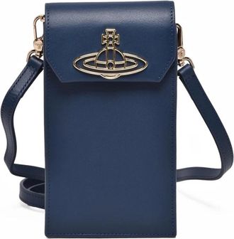 Vivienne Westwood Tassen, Dames, Blauw, ONE Size, Leer, Cross Body Bags