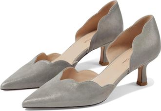 Pelle Moda Pelle Moda Keala Pump Womens Pewter Suede Pointed Toe Kitten Heel ZOGG3828