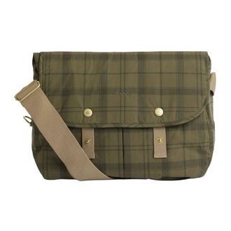 Barbour Messenger Bags, male, Green, Size: ONE SIZE Transport Riever Crossbody Bag