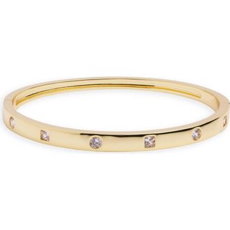 Argento Vivo Crystal Hingle Bangle in Gold at Nordstrom