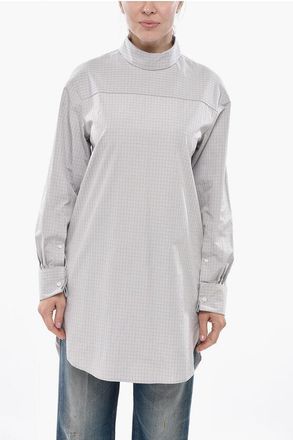 Dries Van Noten Cotton Blouse CORSO with Pin Check Pattern size S