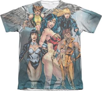 Gildan Justice League of America Gals Night Out Adult Poly/Cotton Short Sleeve Tee / T-Shirt