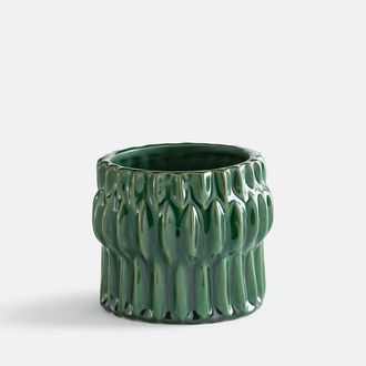 La Redoute Interieurs Bloempot van reli&euml;fkeramiek, diameter 13,5 cm, KYRIA