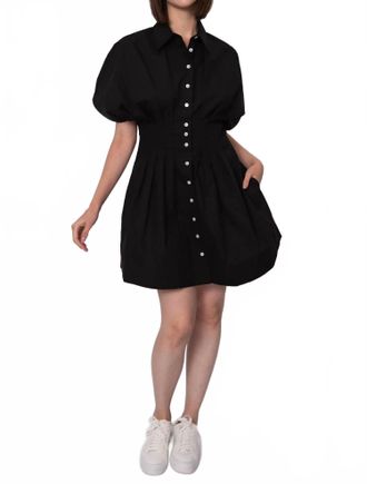 RD Style Womens Lorine Poplin Mini Dress In Black
