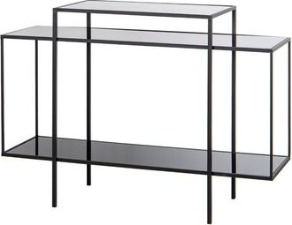 Adda Home Consola negro de metal 120x40x88cm