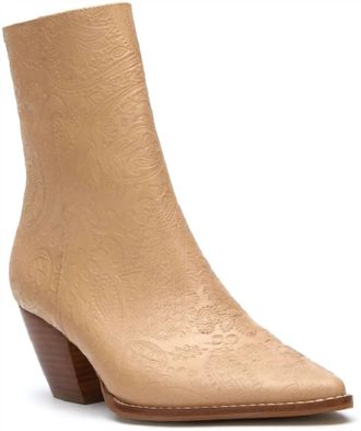 Matisse Footwear Womens Caty Bootie In Natural Paisley Leather