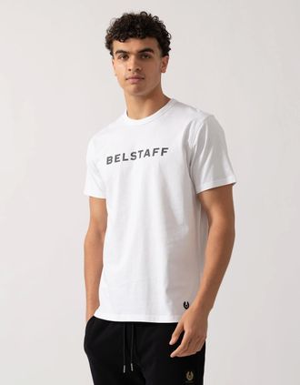 Belstaff Mens Belstaff Mens Logo T-Shirt - White - Size: 40