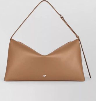 Courr&egrave;ges leather shoulder bag cuff design strap