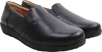 Vionic Womens Gianna Leather Lip-On Loafer In Black
