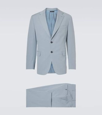 Brioni Trevi cotton and silk-blend suit