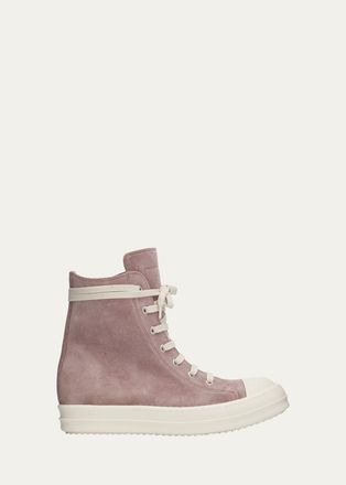 Rick Owens Suede High-Top Sneakers
