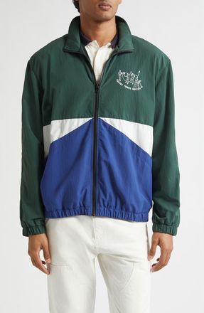 Palmes Practice Recycled Nylon Track Jacket in Dark Green at Nordstrom, Size X-Large