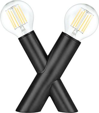 Dainolite 2 Light Table Lamp in Matte Black