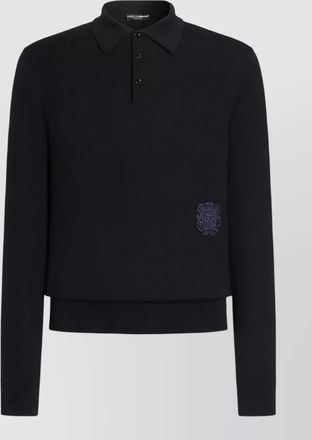 Dolce & Gabbana wool long-sleeve polo shirt