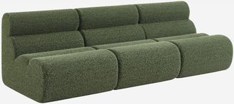 Sweeek Sof&aacute; Modular Con Efecto Alpaca, 3 Plazas