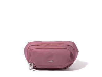 Baggallini On The Go Large Belt Bag Waist Pack Womens Bags Mauve Twill