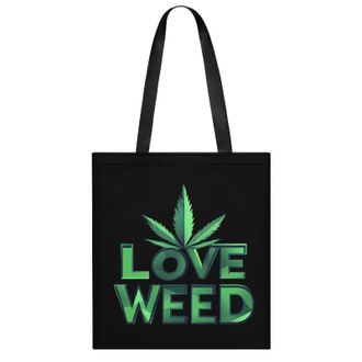 Generic I Love Weed Womens Tote Casual Shopping Bag Lightweight Shoulder Bags Hobos Handbag for Work Travel Daily 35x40cm