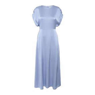 Inwear Blauwe Serenity Jurk met Boothals - Dames - Casual kleedjes - Blauw - M - Polyester - Kleedjes
