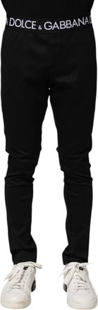 Dolce & Gabbana Black Nylon Skinny Men Jogger Mens Pants