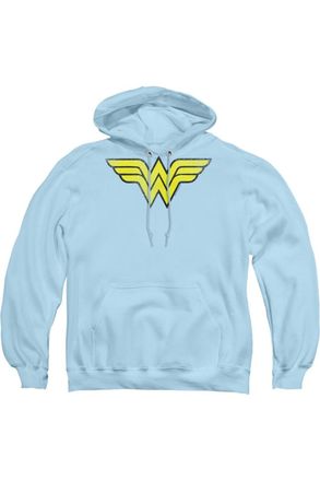 Gildan DC Comics Wonder Woman Ww Logo Distressed Adult Pull Over Hoodie / Hooded Sweatshirt