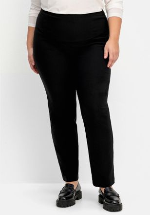 Sheego Schlupfhose SHEEGO, Damen, Gr. 40, Normalgr&ouml;ssen, schwarz, 70% Viskose, 25% Polyamid, 5% Elasthan, Einsatz:95% Polyester, 5% Elasthan, unifarben, Hose