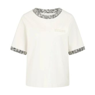 Marc Cain Dames, Tops, Wit, Maat: 2XL Katoen