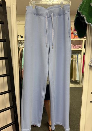 Elliott Lauren Womens Elastic Waist Pull-On Pants In Sky Blue