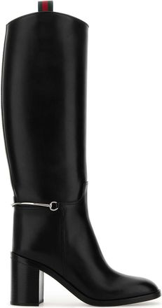 Gucci Black Leather Boots