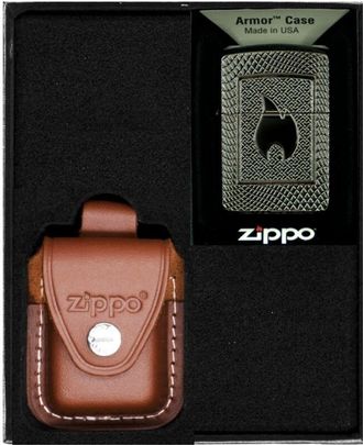 OEM Encendedor Zippo Dise&ntilde;o De Patr&oacute;n 2 Set De Regalo N.&deg; 2