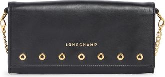 Longchamp Paris Leather Wallet on a Chain in Black at Nordstrom Rack